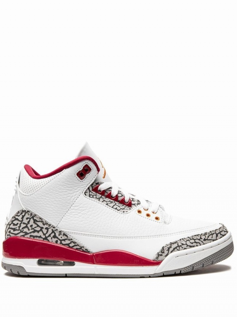 Nike Cardinal Men\'s Air Jordan 3 White | BSVOUDW-74