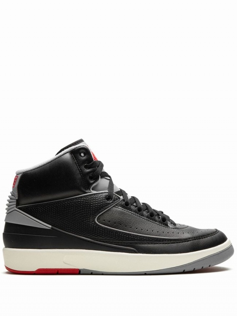 Nike Cement Men\'s Air Jordan 2 Black | CNSJQFH-60