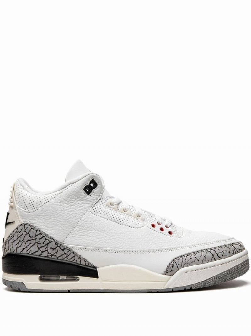 Nike Cement Reimagined Men\'s Air Jordan 3 White | VYDIQUM-40