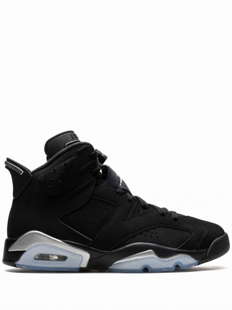 Nike Chrome 2022 Women\'s Air Jordan 6 Black / Blue | LOKZGQU-70