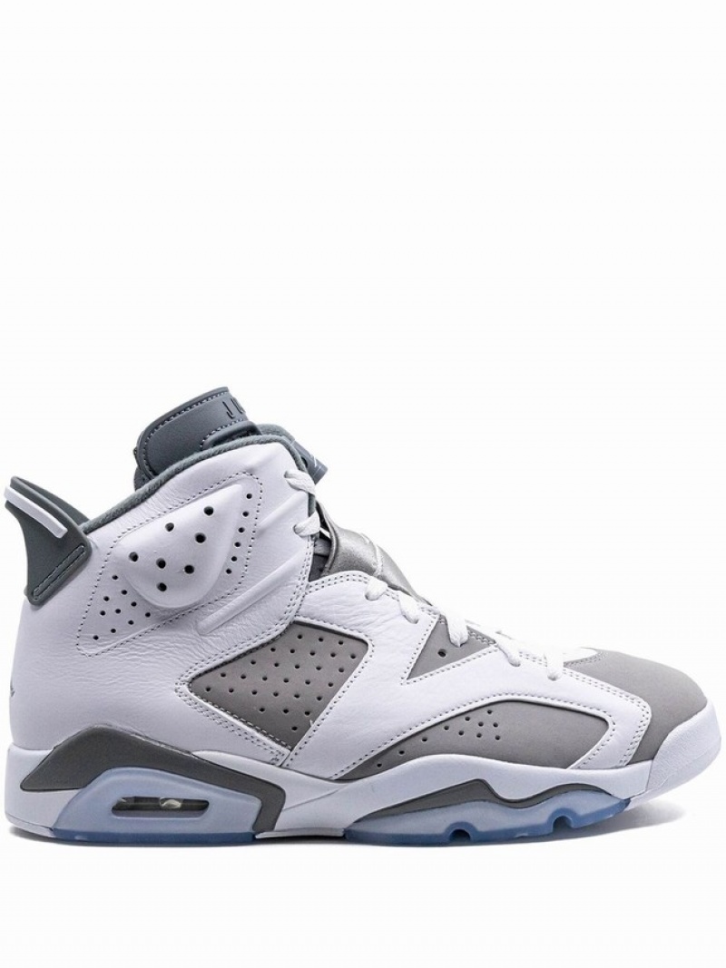 Nike Cool Men\'s Air Jordan 6 White / Grey | PTIQNZH-75