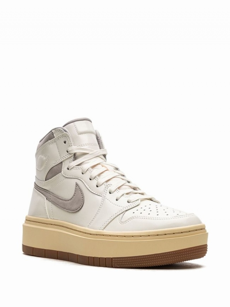 Nike Elevate High SE Sail/Pale Vanilla/Gum Women's Air Jordan 1 Light Yellow / Brown / Grey | ADCJMTP-58