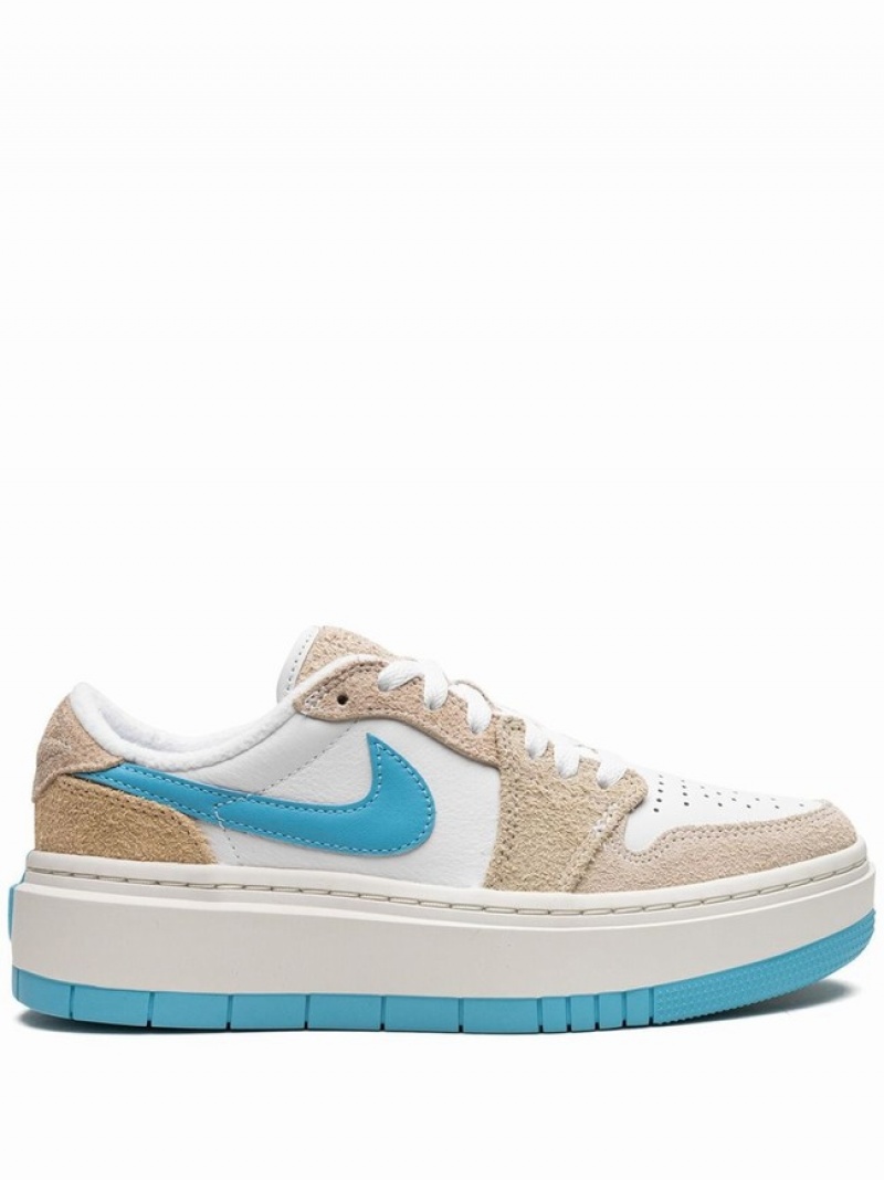 Nike Elevate Low SE Women\'s Air Jordan 1 Beige / White / Blue | SYKVBQZ-41