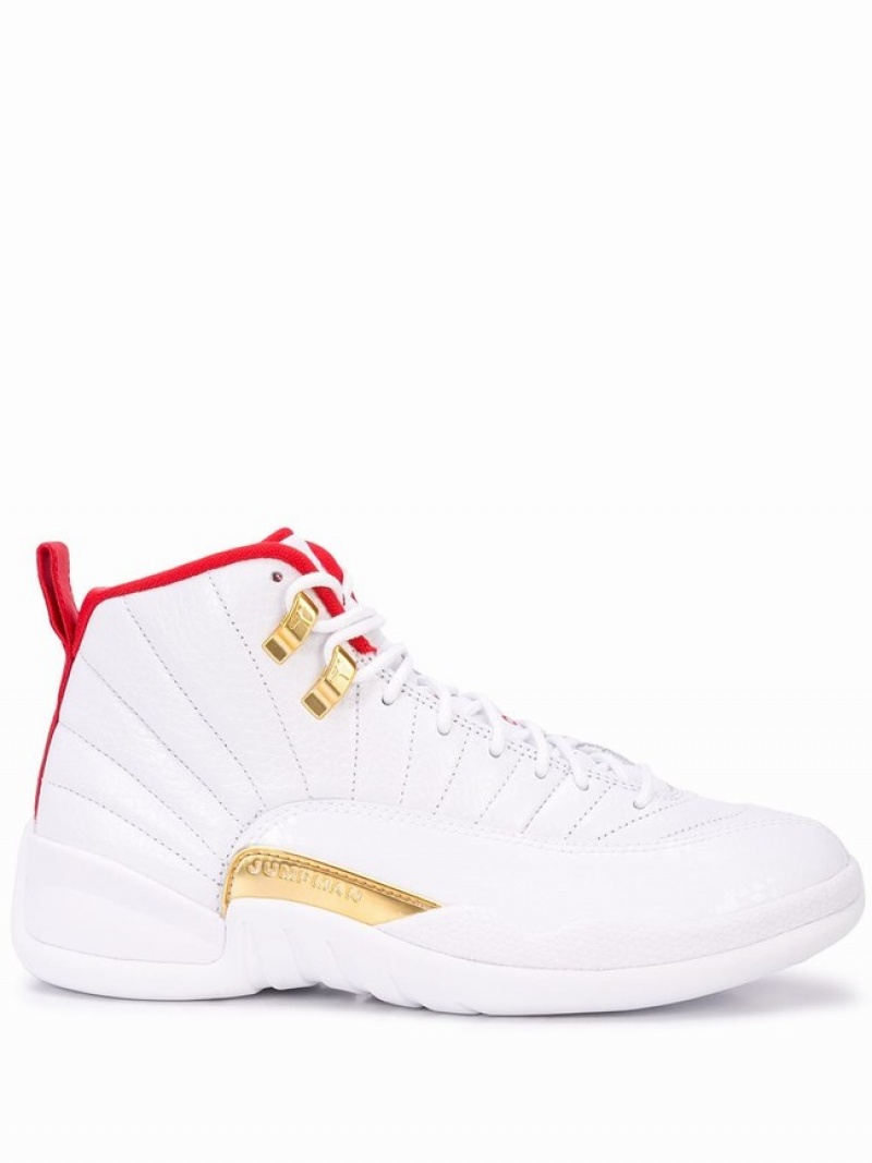 Nike Fiba Women\'s Air Jordan 12 White | BWHQXTK-91