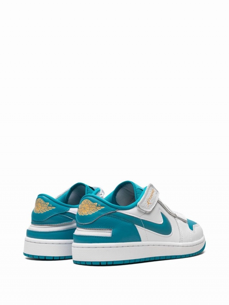 Nike Flyease Low Aquatone Men's Air Jordan 1 White / Blue | INTZVOH-76