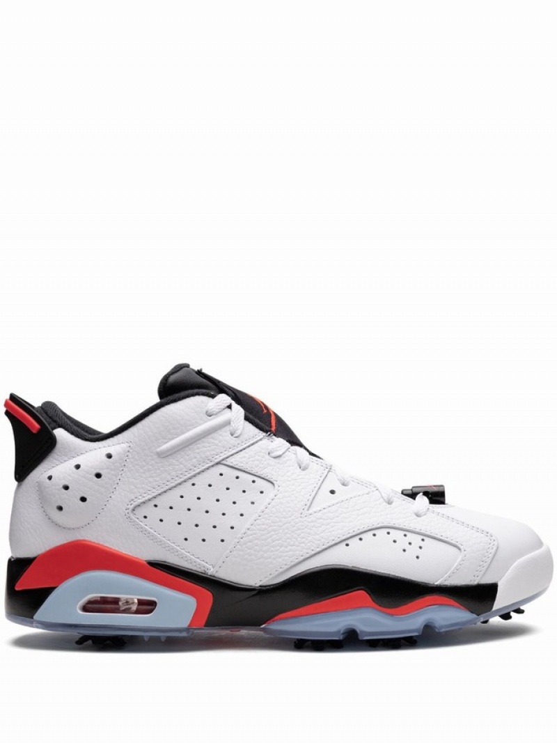 Nike Golf Infrared Men\'s Air Jordan 6 White / Black / Red | DGYMVFN-76