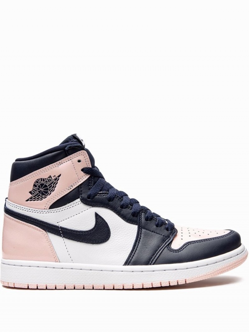 Nike High Bubble Gum Women\'s Air Jordan 1 Navy / White | JMVSYQP-42