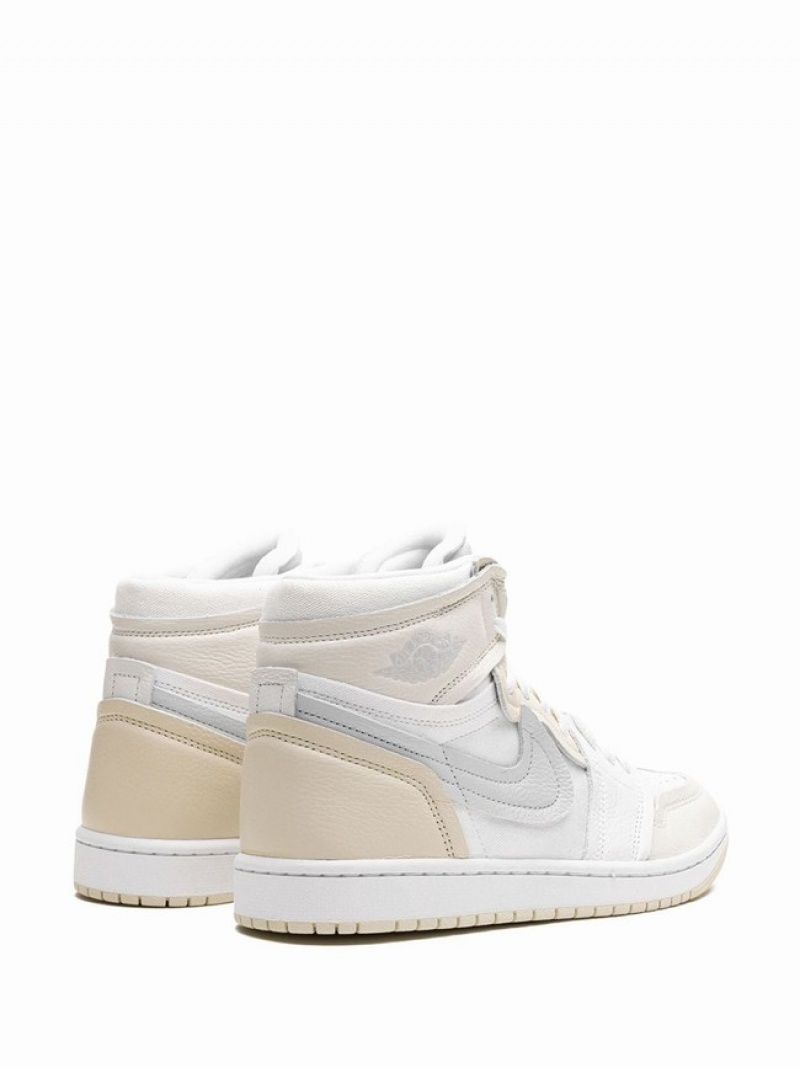 Nike High Coconut Milk Women's Air Jordan 1 White / Beige / Grey | ISTFVDL-37