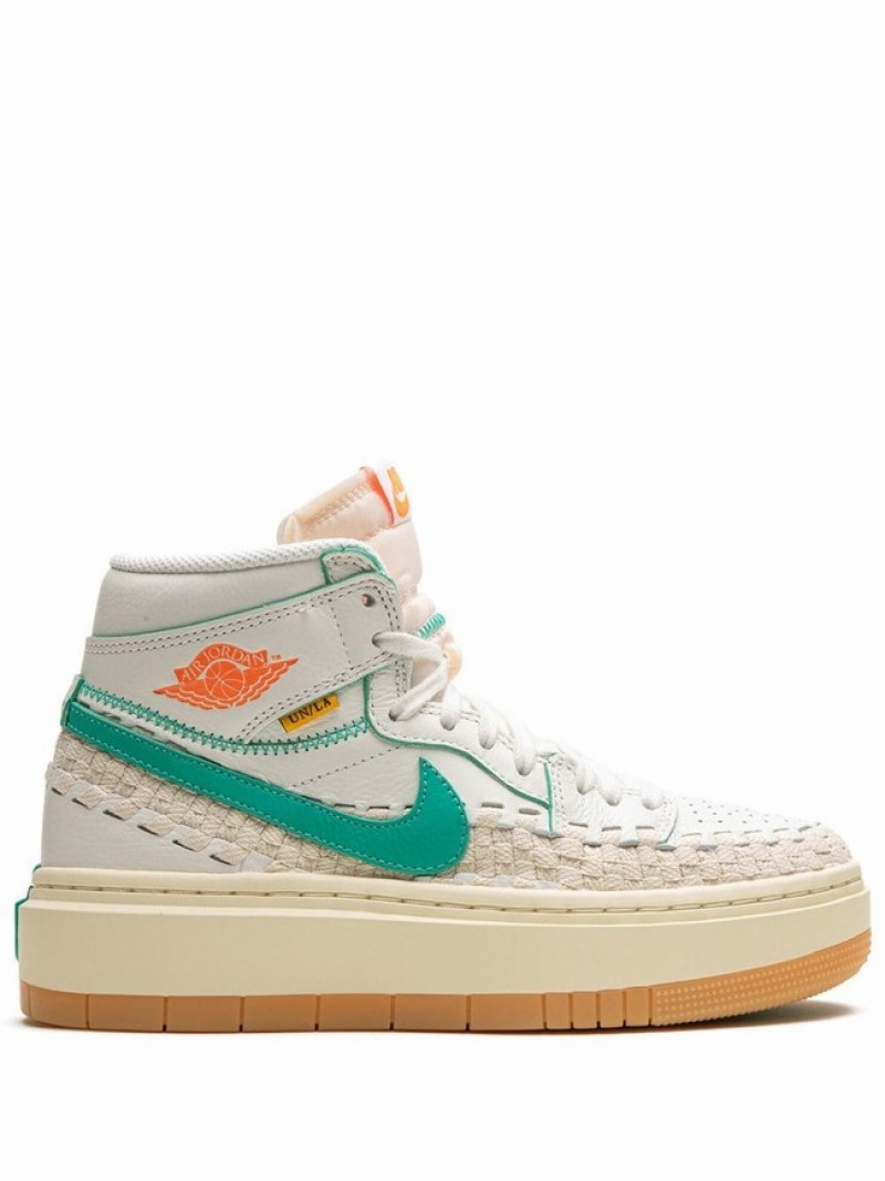 Nike High Elevate Union x Bephies Beauty Supply Women\'s Air Jordan 1 White / Green | SKXZFQI-28