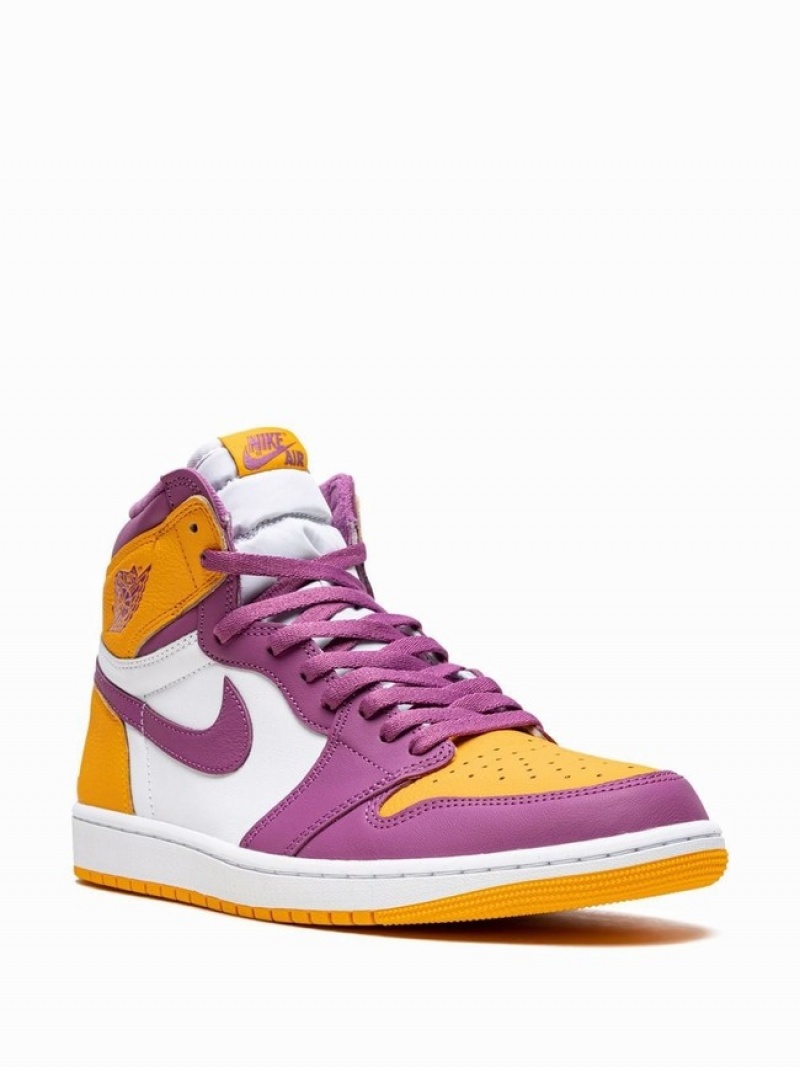 Nike High OG Brotherhood Men's Air Jordan 1 Purple / White / Orange | VGEQHTX-51