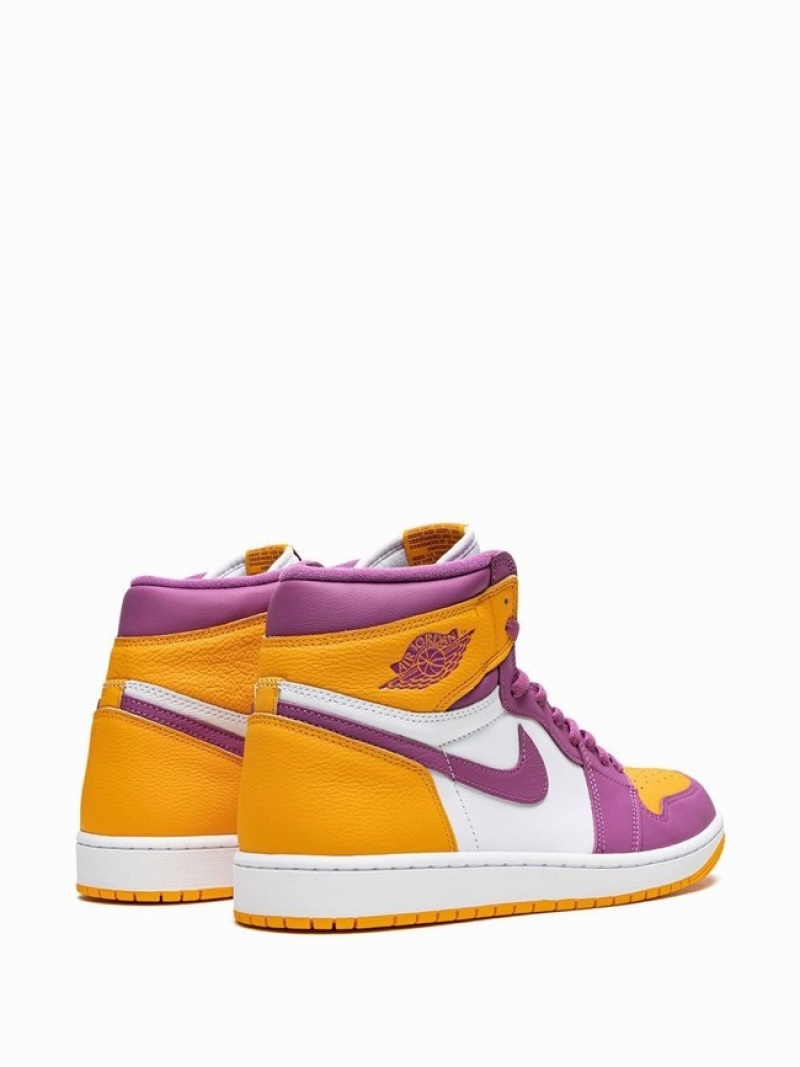 Nike High OG Brotherhood Men's Air Jordan 1 Purple / White / Orange | VGEQHTX-51