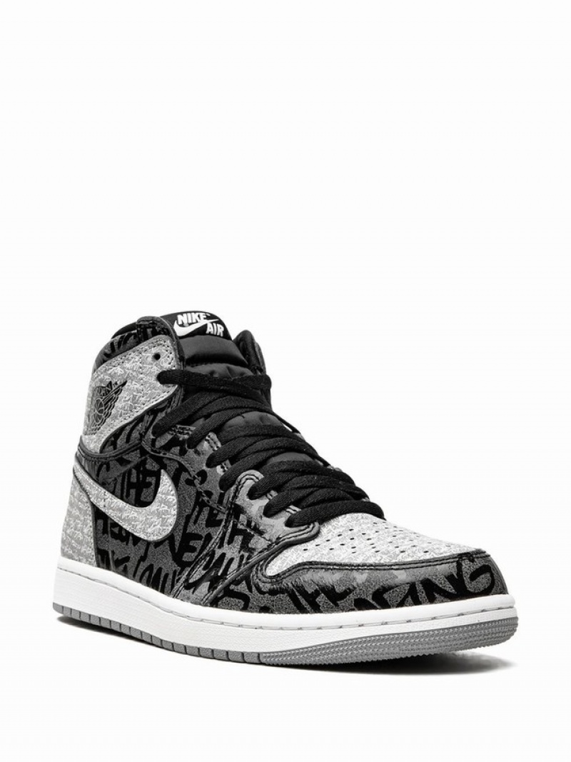 Nike High OG Rebellionaire Men's Air Jordan 1 Black / Grey | QJZGNDM-80