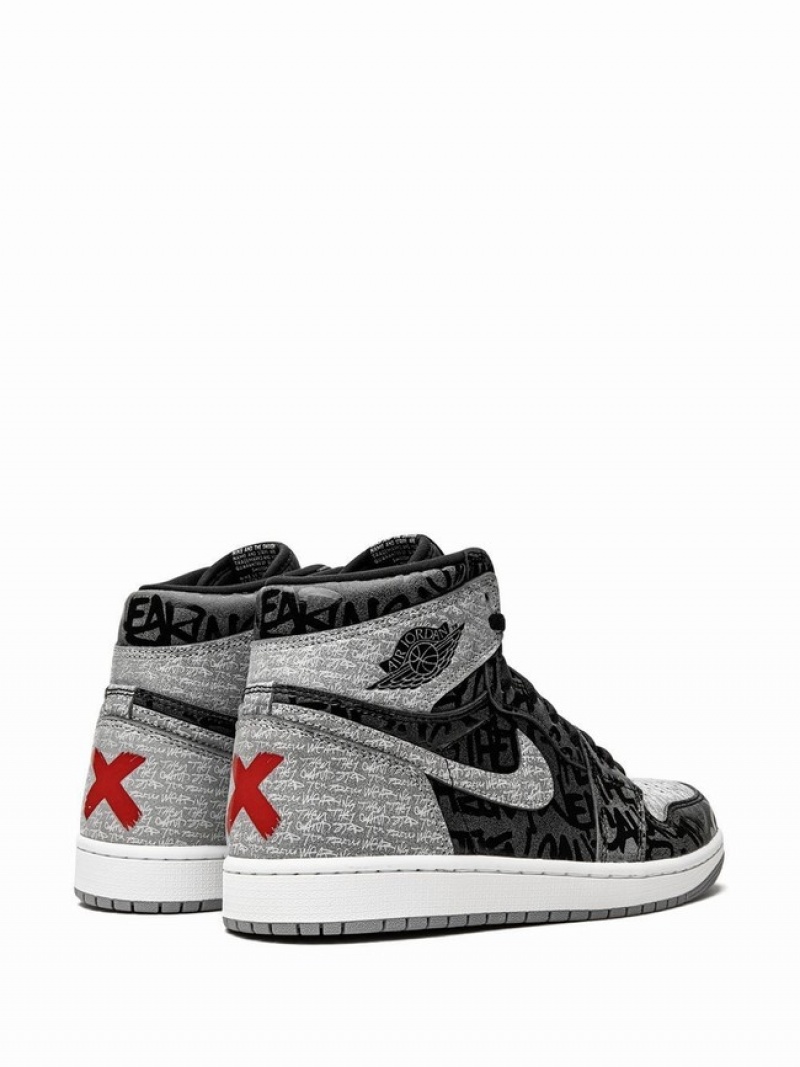 Nike High OG Rebellionaire Women's Air Jordan 1 Black / Grey | EKIGOMX-31