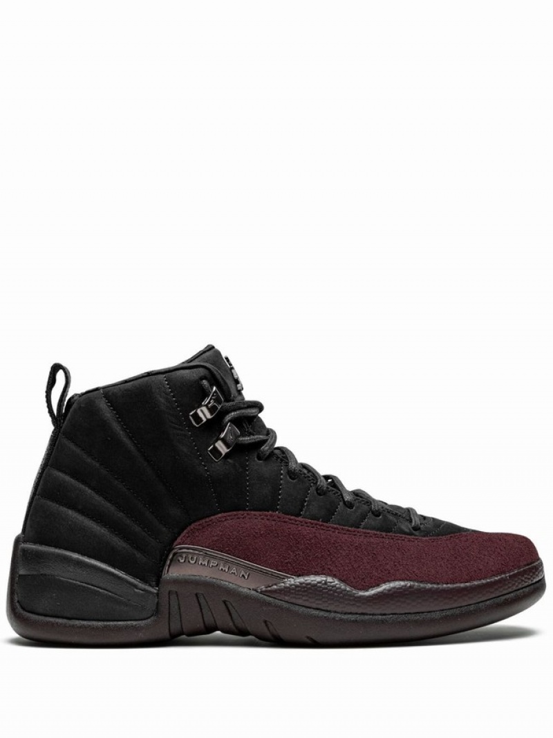 Nike High Top Women\'s Air Jordan 12 Burgundy / Black | QMPUVJD-34