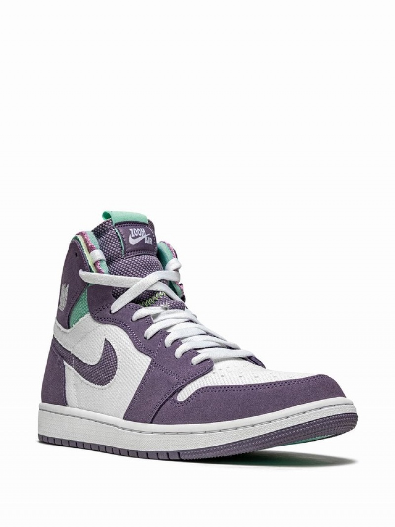 Nike High Zoom CMFT Tropical Twist Men's Air Jordan 1 White / Purple | SBHIAGD-46