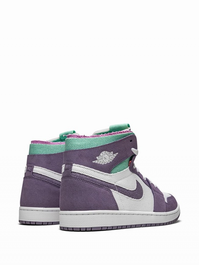 Nike High Zoom CMFT Tropical Twist Men's Air Jordan 1 White / Purple | SBHIAGD-46