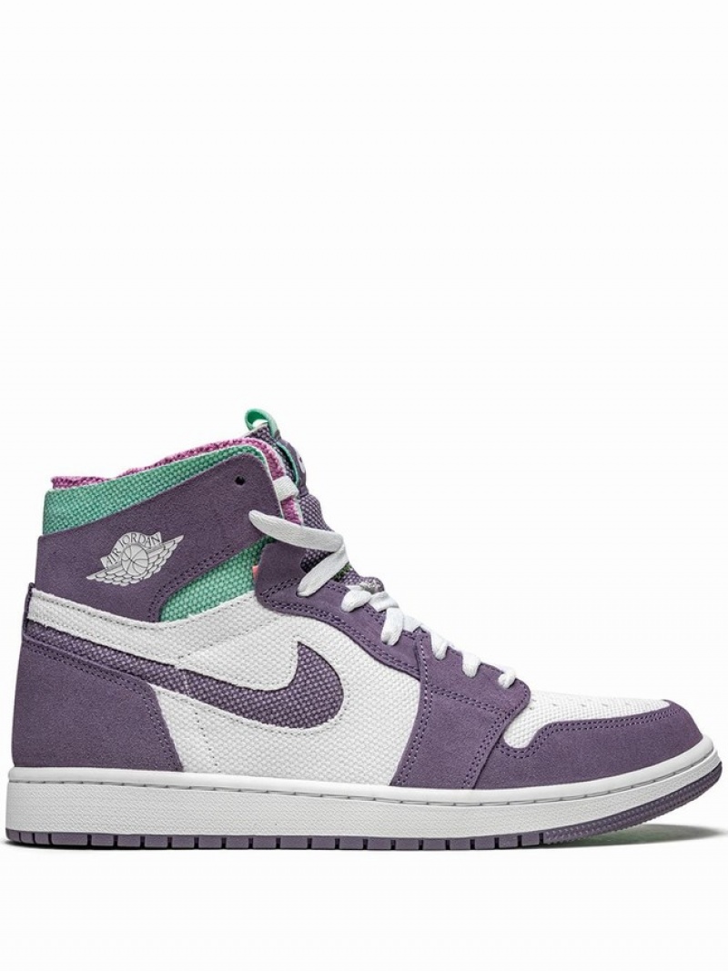 Nike High Zoom CMFT Tropical Twist Men\'s Air Jordan 1 White / Purple | SBHIAGD-46