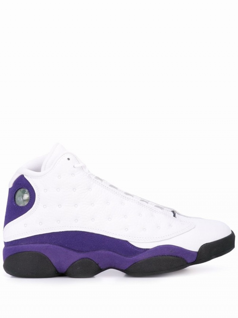 Nike Lakers Men\'s Air Jordan 13 White / Blue | KZMTGFC-43