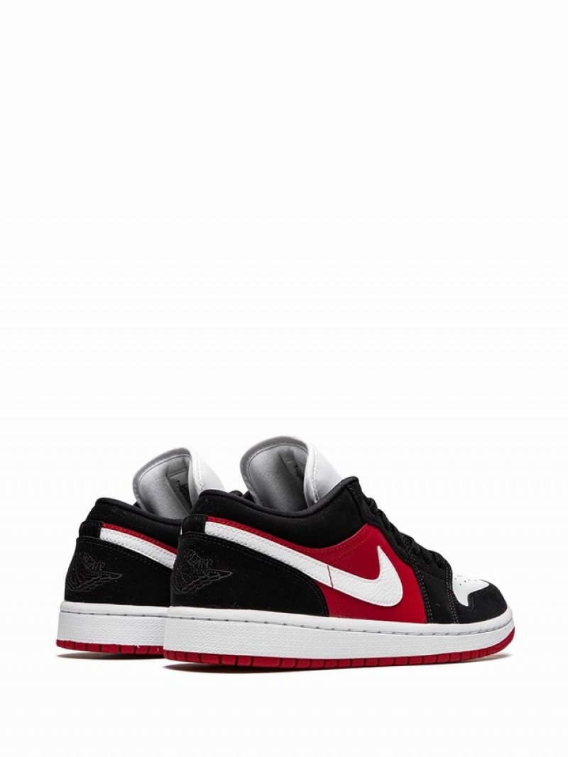 Nike Low Black/White/Gym Red Women's Air Jordan 1 Black / White / Red | SGMAEYI-36