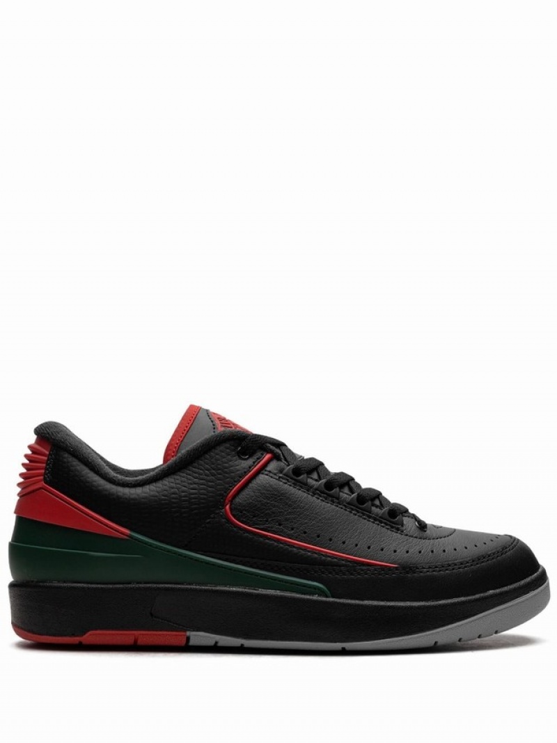 Nike Low Christmas Men\'s Air Jordan 2 Black / Red | PKZMVSG-69