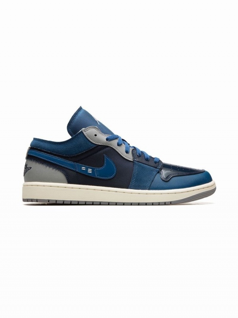 Nike Low Craft Obsidian Men's Air Jordan 1 Black / Blue | HGYPBLV-51