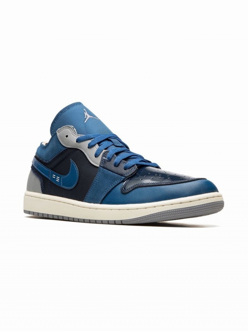 Nike Low Craft Obsidian Men\'s Air Jordan 1 Black / Blue | HGYPBLV-51