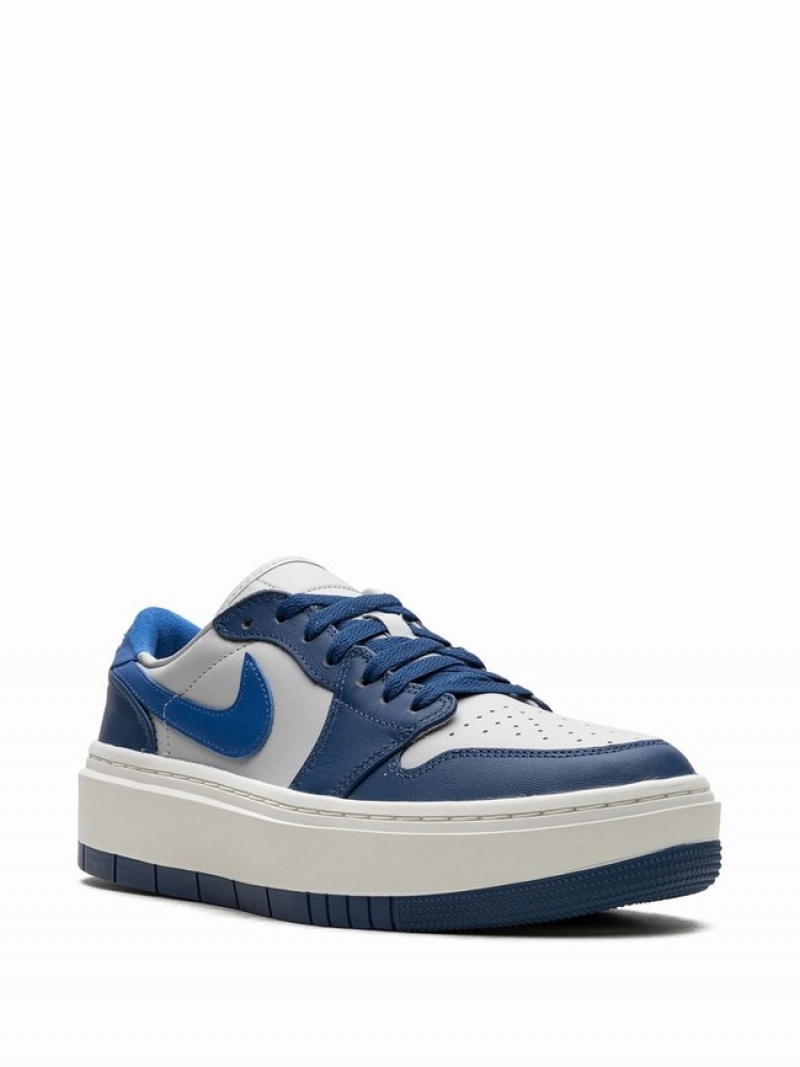 Nike Low Elevate Georgetown Women's Air Jordan 1 White / Blue | YVXMNKQ-63