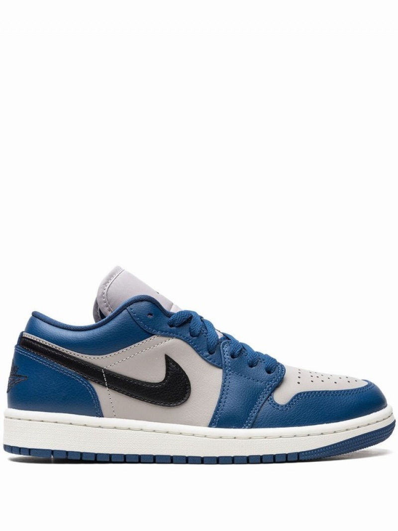 Nike Low French Women\'s Air Jordan 1 Blue / Grey | UAKOMVR-57