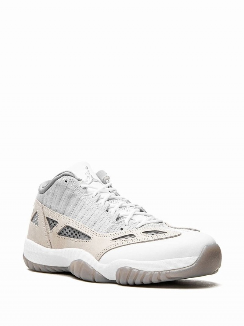 Nike Low IE Light Orewood Brown Men's Air Jordan 11 White / Grey | QZMHWIK-89