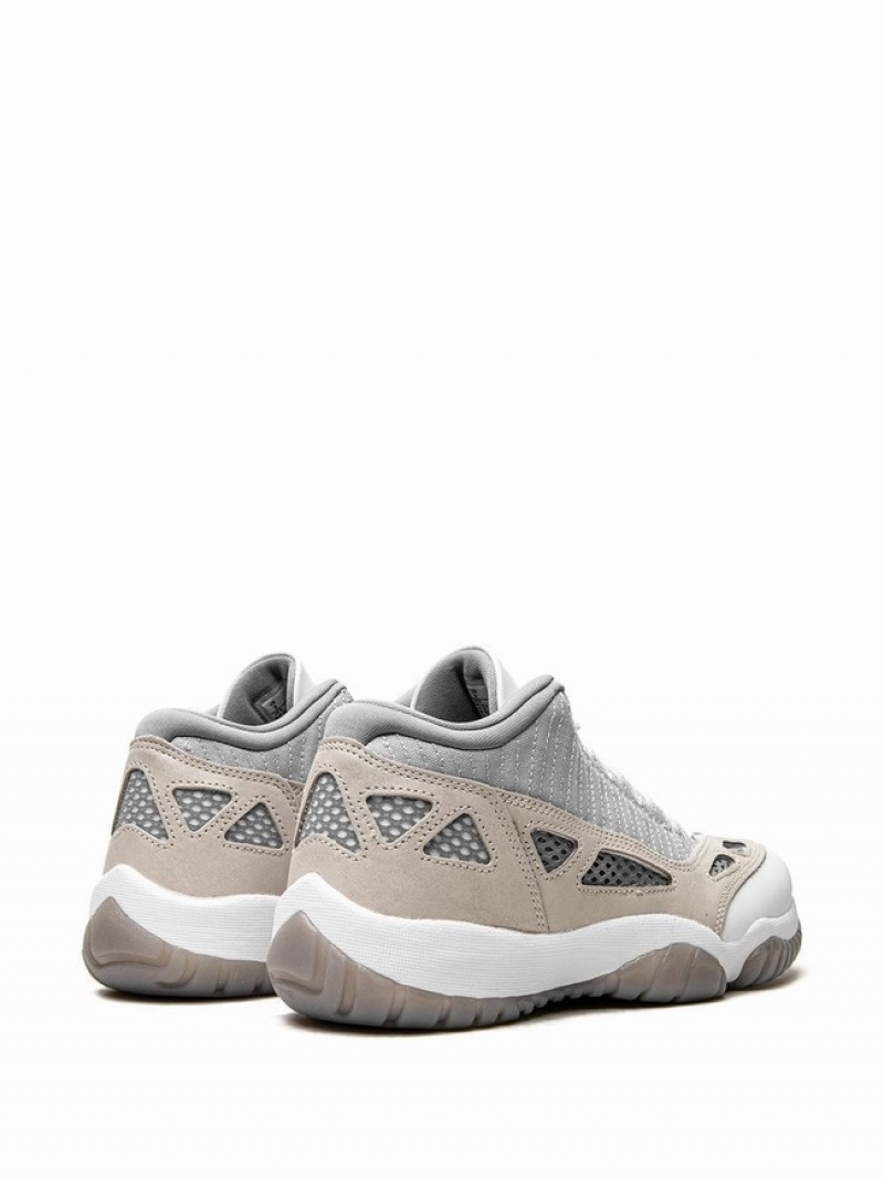 Nike Low IE Light Orewood Brown Men's Air Jordan 11 White / Grey | QZMHWIK-89