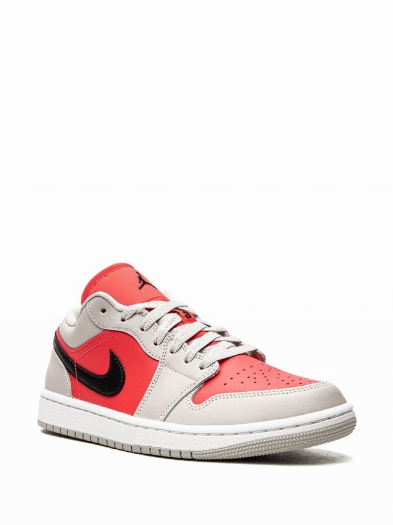 Nike Low Light Iron Ore/Siren Women's Air Jordan 1 Red / White / Black | XFRNTWV-07