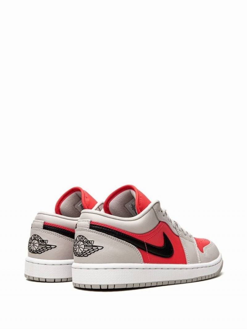 Nike Low Light Iron Ore/Siren Women's Air Jordan 1 Red / White / Black | XFRNTWV-07