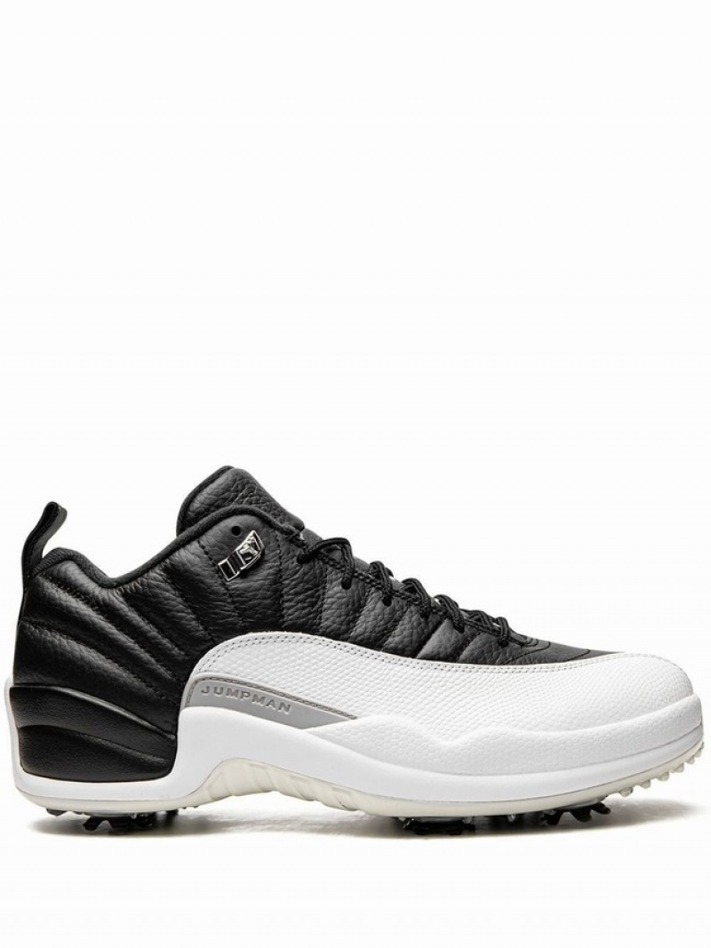 Nike Low Men\'s Air Jordan 12 White / Black | GBOCPAE-72