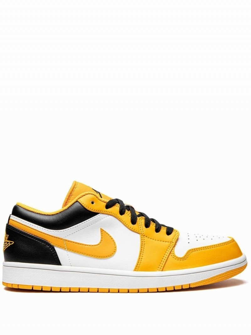 Nike Low Men\'s Air Jordan 1 White / Yellow | TJIALYF-09