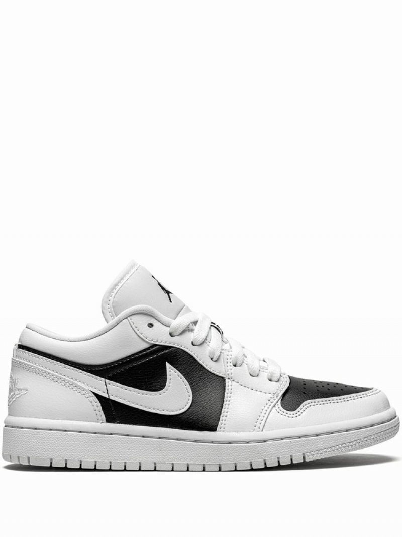 Nike Low Panda Women\'s Air Jordan 1 White / Black | GZCFKPM-64