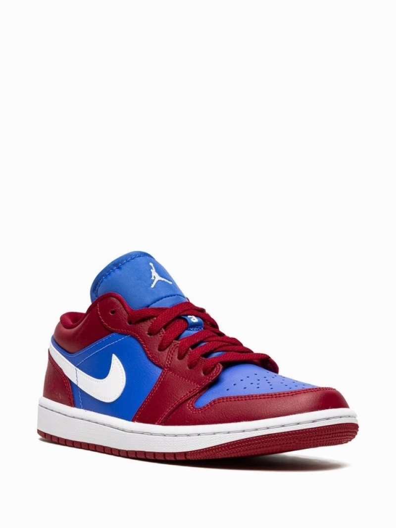 Nike Low Pomegranate/Medium Women's Air Jordan 1 Burgundy / Blue | JOWSTDE-25