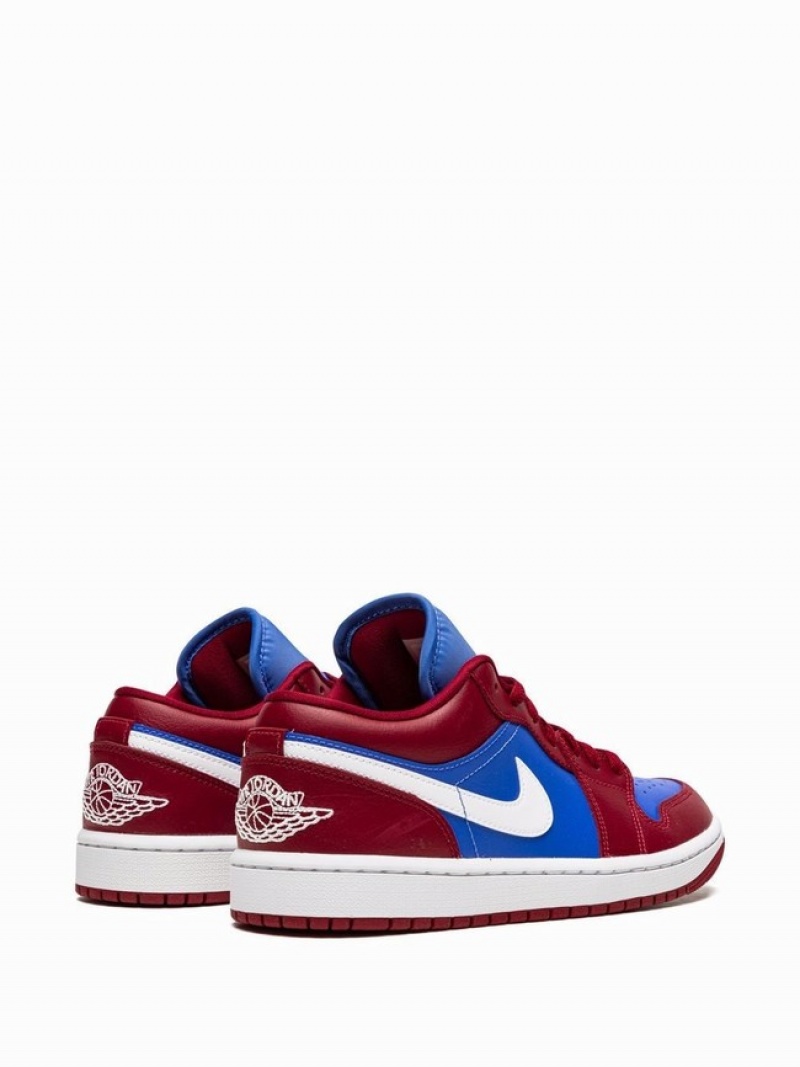 Nike Low Pomegranate/Medium Women's Air Jordan 1 Burgundy / Blue | JOWSTDE-25