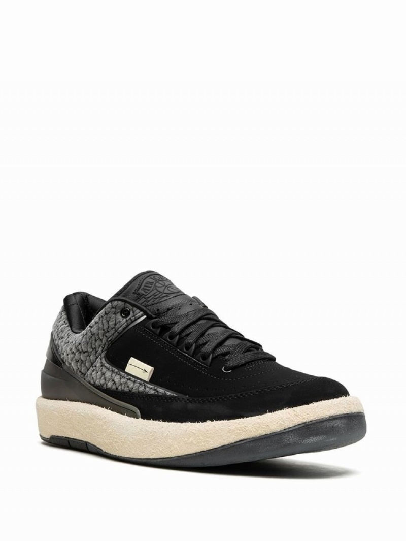 Nike Low Responsibility Men's Air Jordan 2 Black | DRTAXYI-90