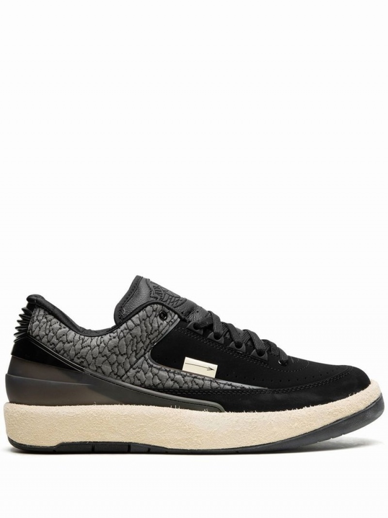 Nike Low Responsibility Men\'s Air Jordan 2 Black | DRTAXYI-90