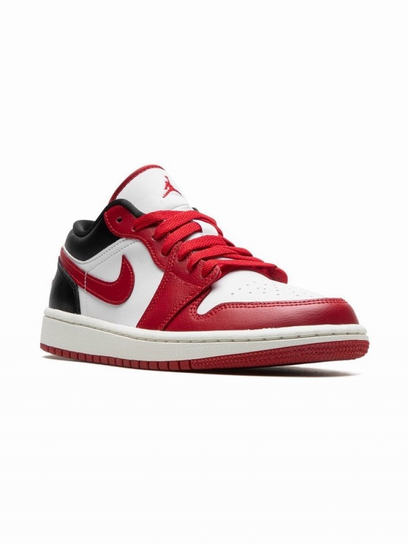 Nike Low Reverse Black Toe Women's Air Jordan 1 Black / Red / White | PANGQCL-79