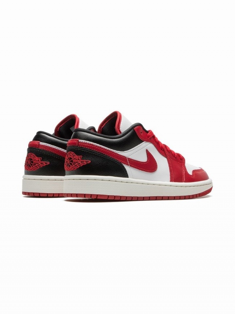 Nike Low Reverse Black Toe Women's Air Jordan 1 Black / Red / White | PANGQCL-79