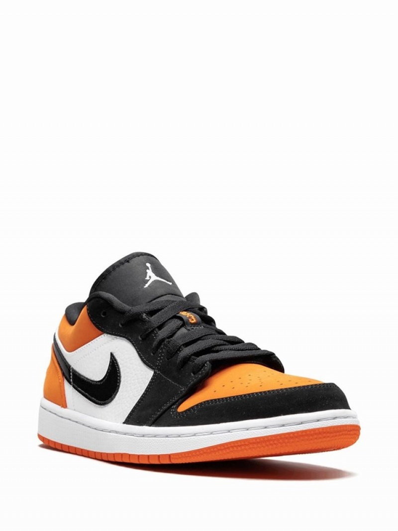 Nike Low Shattered Backboard Women's Air Jordan 1 White / Black / Orange | JUFVQXW-71