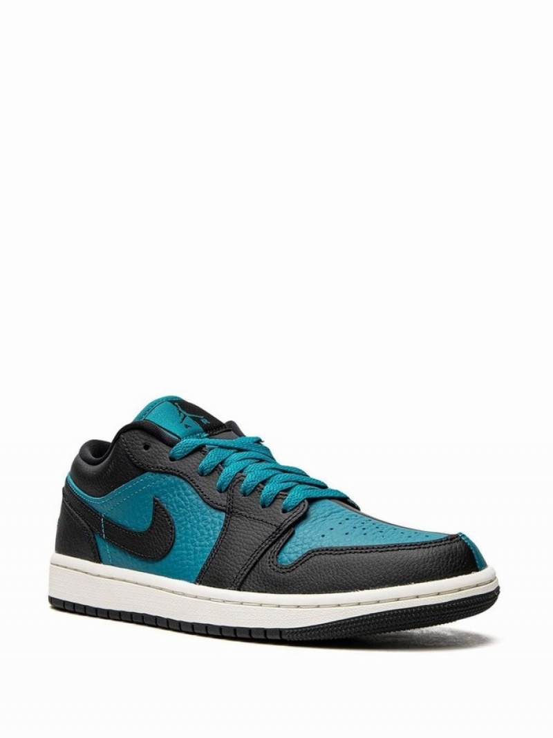 Nike Low Split Bright Spruce Women's Air Jordan 1 Black / Blue | JRANIUC-65