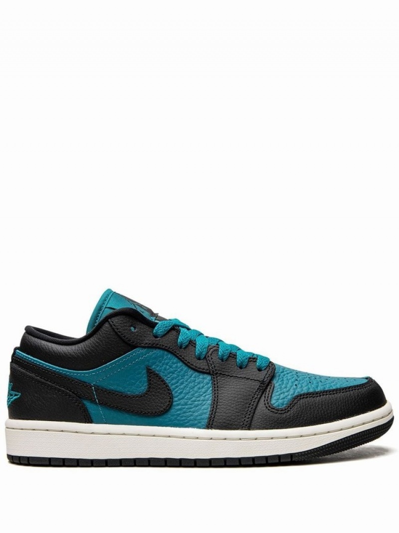 Nike Low Split Bright Spruce Women\'s Air Jordan 1 Black / Blue | JRANIUC-65