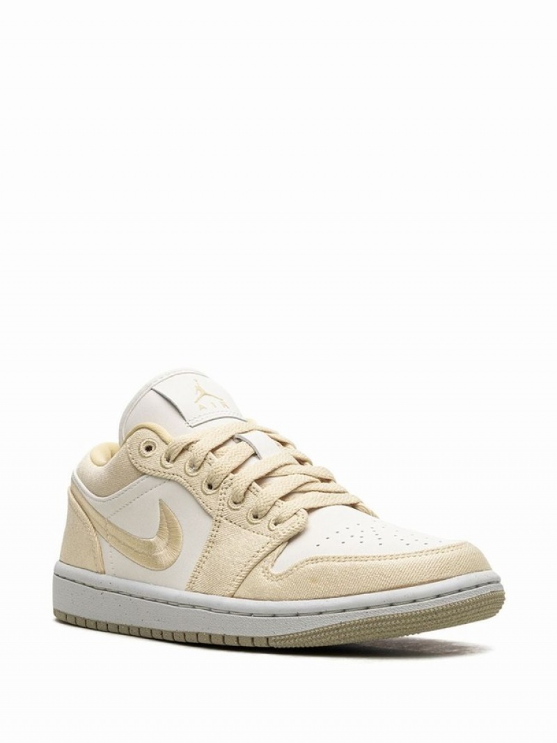 Nike Low Team Gold/Sail Women's Air Jordan 1 White / Beige | AXJLSWE-16