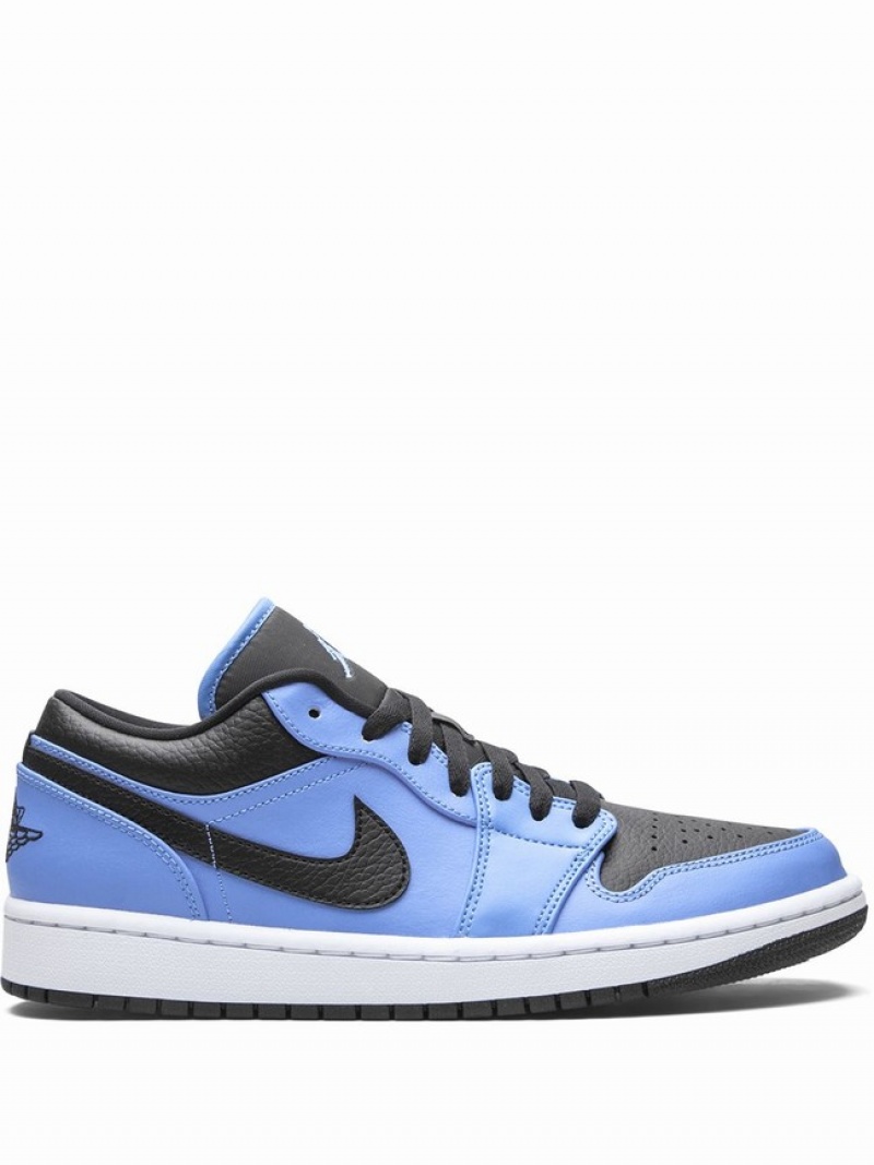 Nike Low University Men\'s Air Jordan 1 Black / Blue | IUOMDNC-49