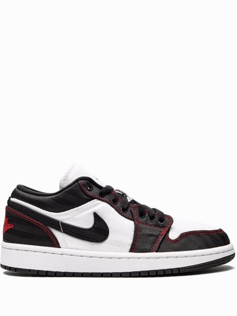 Nike Low Women\'s Air Jordan 1 White / Black | DOMRQZF-57