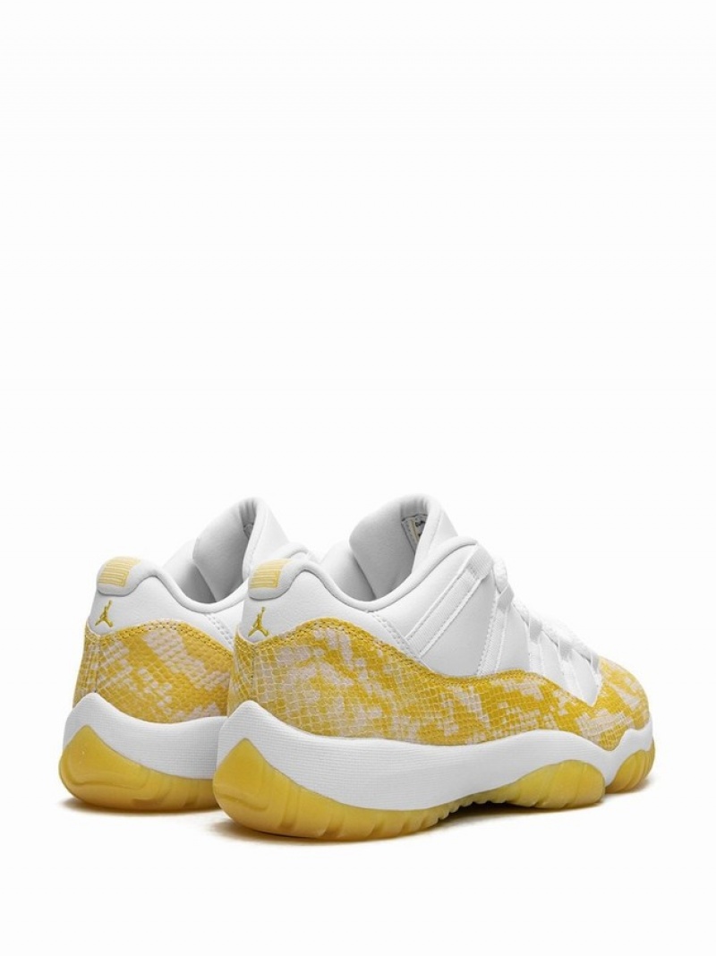 Nike Low Yellow Snakeskin Women's Air Jordan 11 White / Yellow | ADNFQOL-50