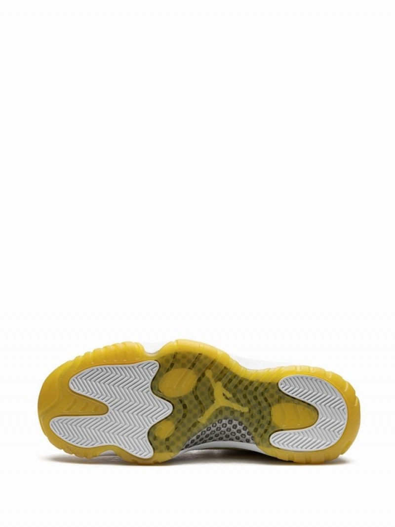 Nike Low Yellow Snakeskin Women's Air Jordan 11 White / Yellow | ADNFQOL-50