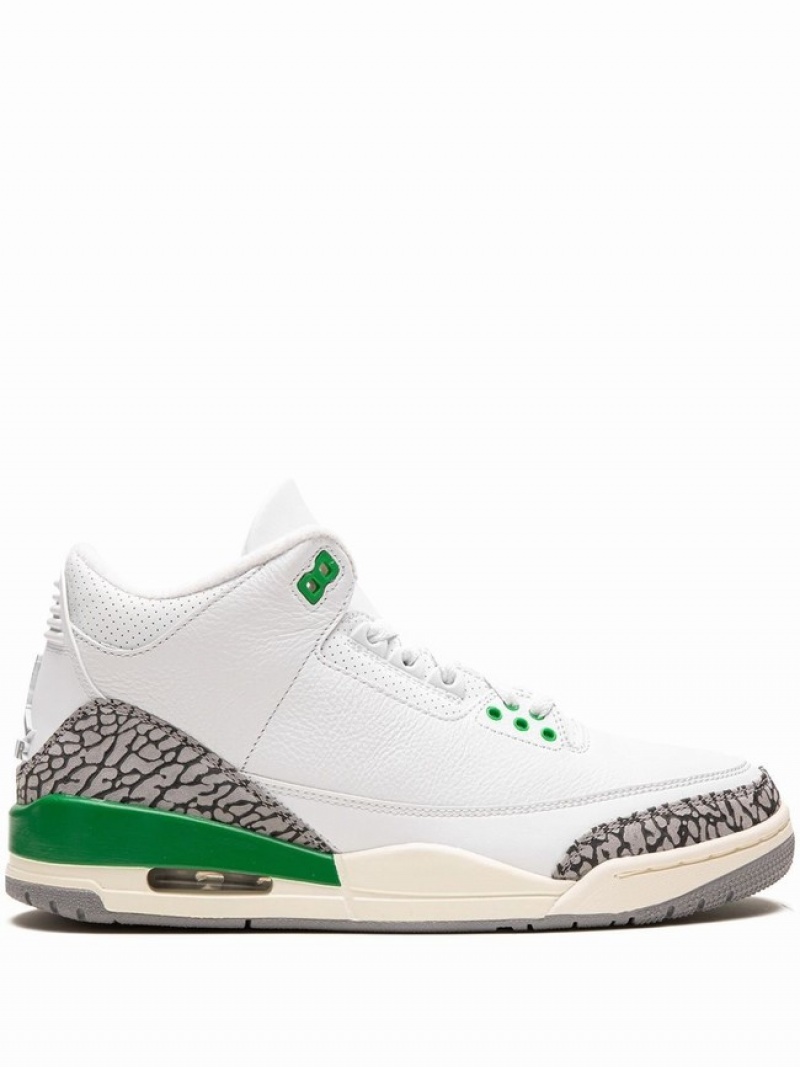 Nike Lucky Women\'s Air Jordan 3 Green | ZDYOFPU-65